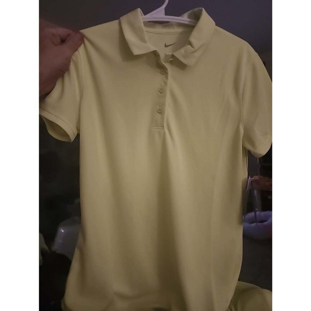 Nike Fit Dry Yellow Golf Shirt Short Sleeve Top Size S NWT CR6 Excellent